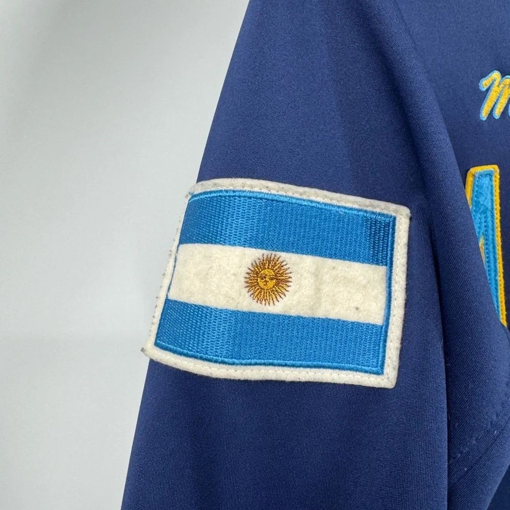 Mondetta Argentina Full Zip Track Jacket Size XS Y2K Vintage Soccer Blue Mundial